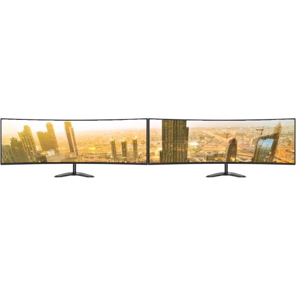 2 écrans oled 49 pouces wide avec 2 supports horizontal gold