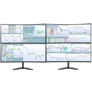 4 écrans ultrawide UQHD 34 pouces pour station de trading élite